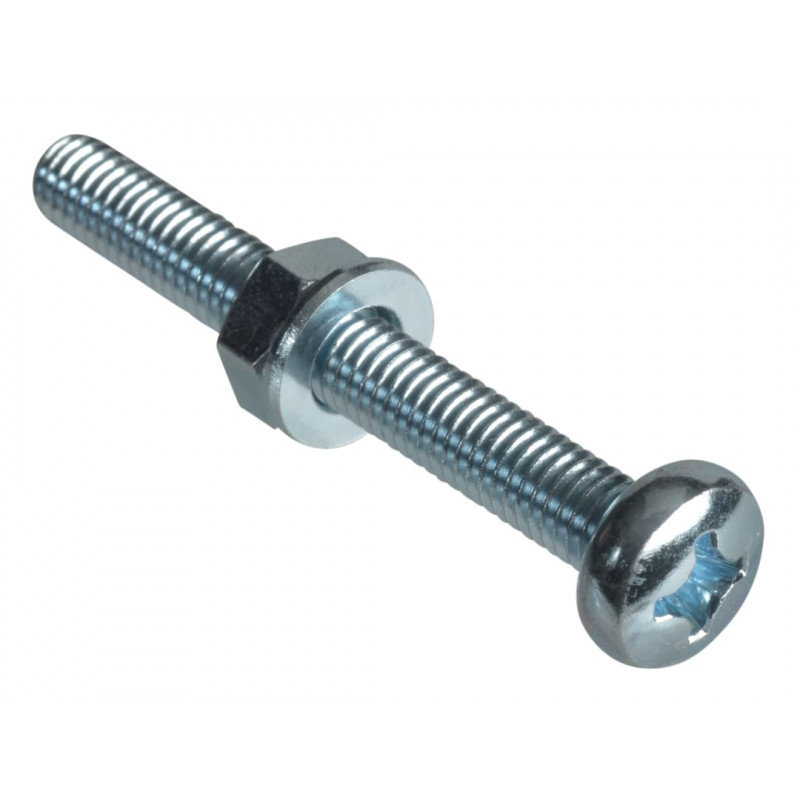 Machine Screw Pozi Compatible Pan Head ZP M6 x 50mm ForgePack 15 Machine Screw Pozi Compatible Pan Head ZP M6 x 50mm ForgePack 15