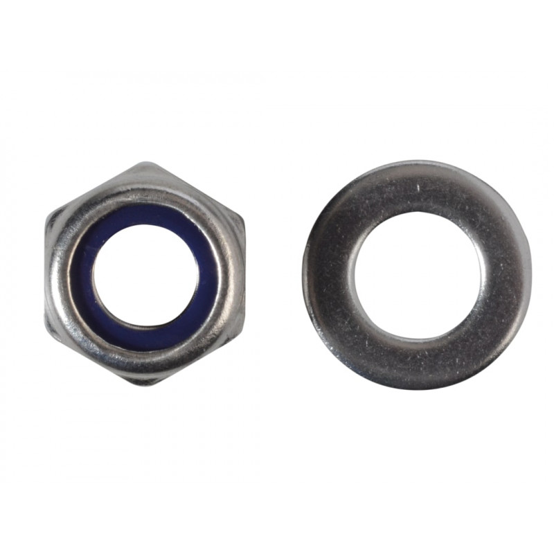 Nyloc Nuts & Washers A2 Stainless Steel M10 ForgePack 8 Nyloc Nuts & Washers A2 Stainless Steel M10 ForgePack 8