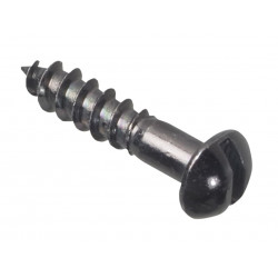 Wood Screw Slotted Round Head ST Black Japanned 3/4in x 8 ForgePack 25