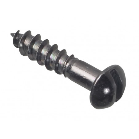 Wood Screw Slotted Round Head ST Black Japanned 3/4in x 8 ForgePack 25