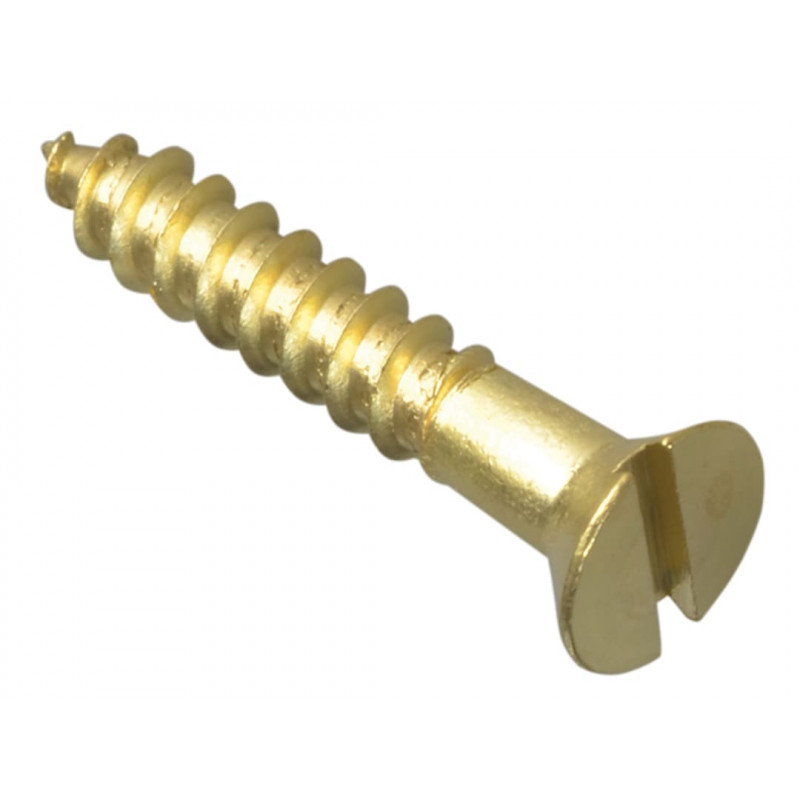 Wood Screw Slotted Raised Head Solid Brass 1in x 8 ForgePack 16 Wood Screw Slotted Raised Head Solid Brass 1in x 8 ForgePack 16