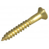 Wood Screw Slotted Raised Head Solid Brass 1in x 6 ForgePack 20