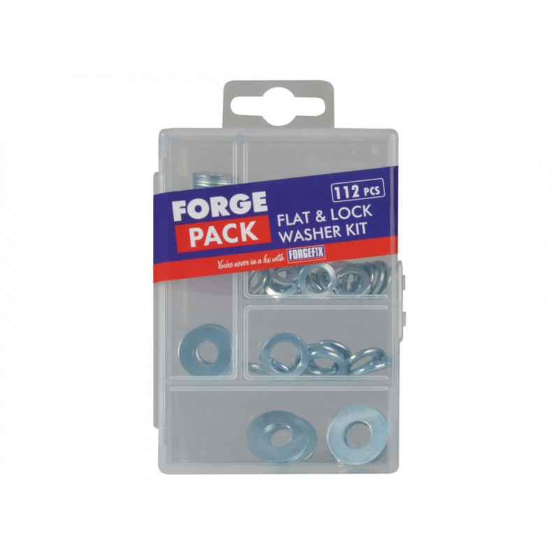 Flat & Lock Washer Kit, 112 Piece Flat & Lock Washer Kit, 112 Piece