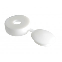 Hinged Cover Cap White No. 6-8 Bag 100