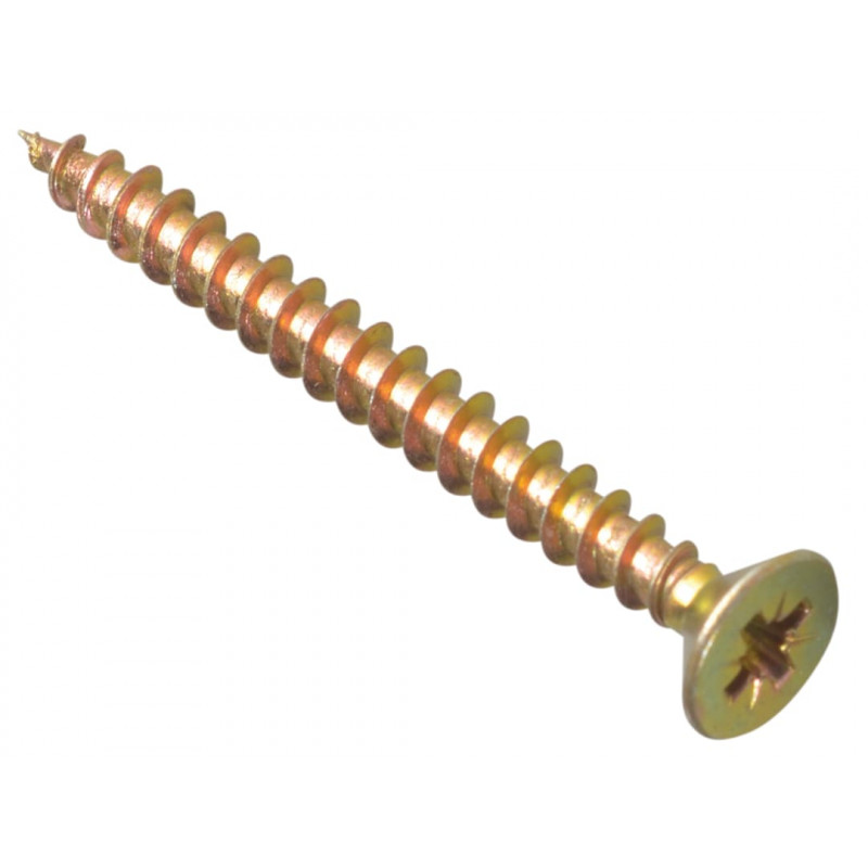 Multi-Purpose Pozi Compatible Screw CSK ST ZYP 6.0 x 50mm Box 100 Multi-Purpose Pozi Compatible Screw CSK ST ZYP 6.0 x 50mm Box 100