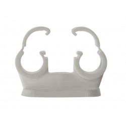 Pipe Clip Double Cliplock 15mm Box 50