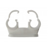 Pipe Clip Double Cliplock 15mm Box 50