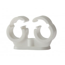 Pipe Clip Double Cliplock 22mm Box 50