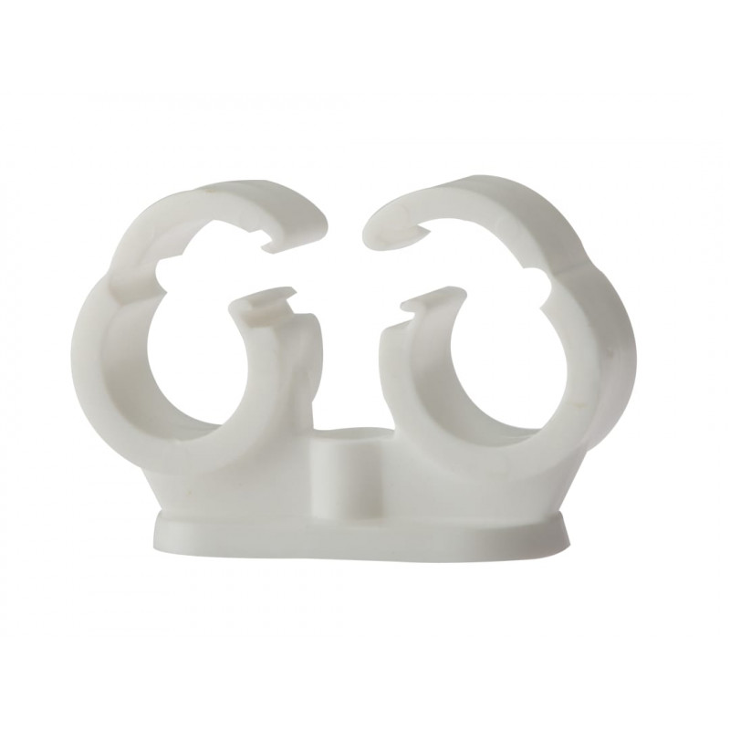 Pipe Clip Double Cliplock 22mm Box 50