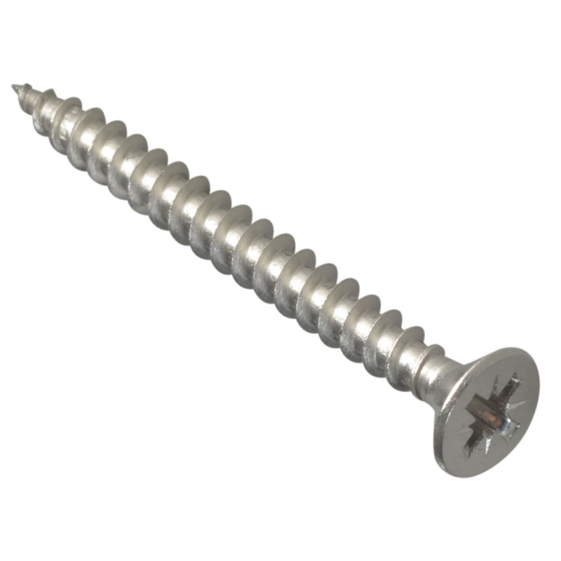 Multi-Purpose Pozi Compatible Screw CSK ST S/Steel 5.0 x 50mm Box 200 Multi-Purpose Pozi Compatible Screw CSK ST S/Steel 5.0 x 50mm Box 200