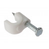 Cable Clip Round White 6-7mm Box 100
