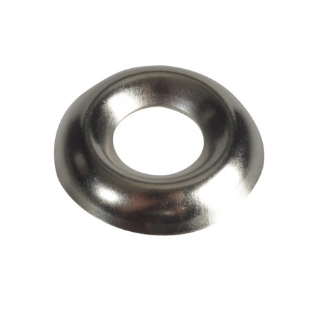 Screw Cup Washers Solid Brass Nickel Plated No.6 Bag 200