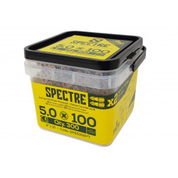 Spectre™ PZ Compatible Wood Screw CSK ZYP 5.0 x 100mm Tub 300