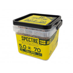 Spectre™ PZ Compatible Wood Screw CSK ZYP 5.0 x 70mm Tub 450