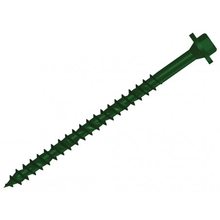 Hexagonal/TORX® Compatible Timber T30 Screws Green 7x200mm Tub 50