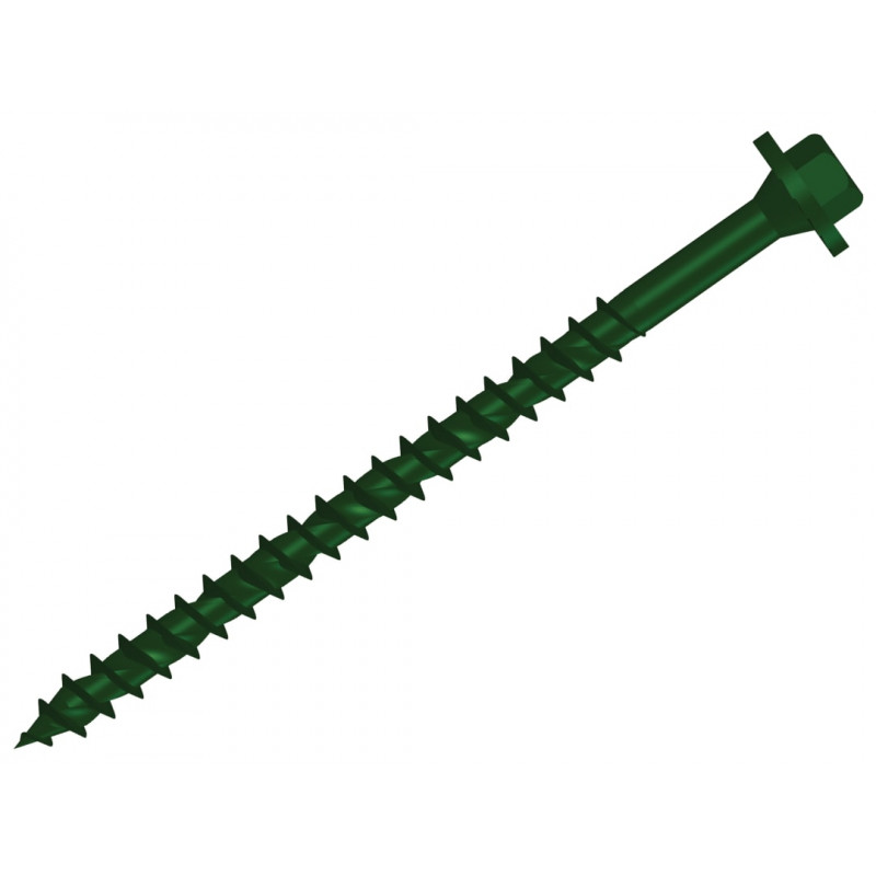 Hexagonal/TORX® Compatible Timber T30 Screws Green 7x250mm Tub 40 Hexagonal/TORX® Compatible Timber T30 Screws Green 7x250mm Tub 40