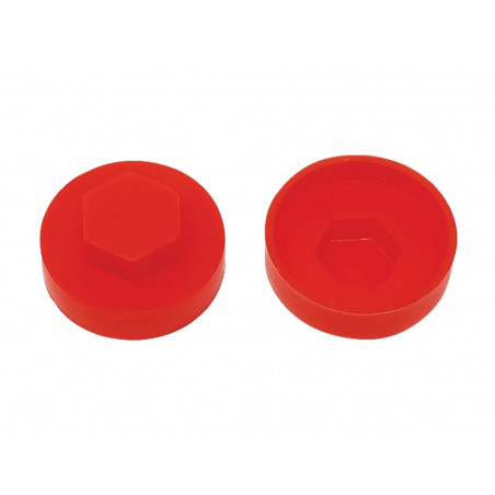 TechFast Cover Cap Poppy Red 16mm (Pack 100)