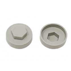 TechFast Cover Cap Goosewing Grey 19mm (Pack 100)