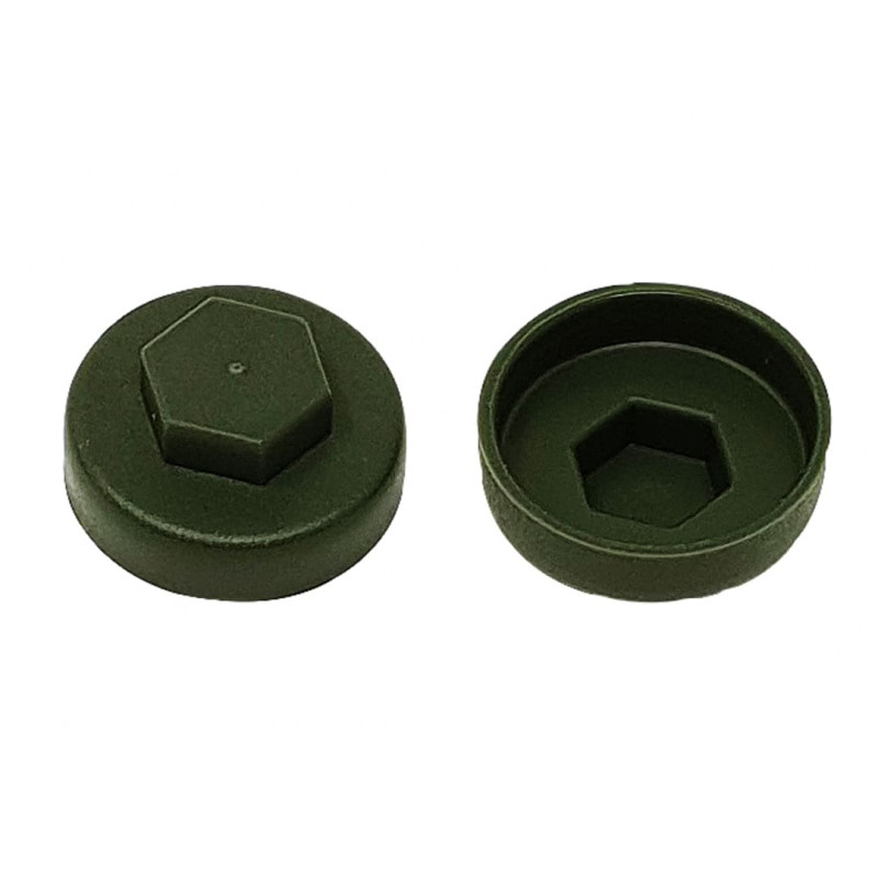 TechFast Cover Cap Olive Green 19mm (Pack 100) TechFast Cover Cap Olive Green 19mm (Pack 100)