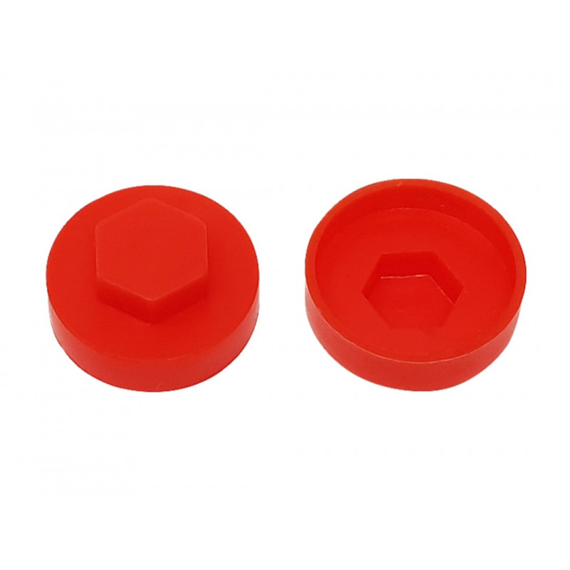 TechFast Cover Cap Poppy Red 19mm (Pack 100) TechFast Cover Cap Poppy Red 19mm (Pack 100)