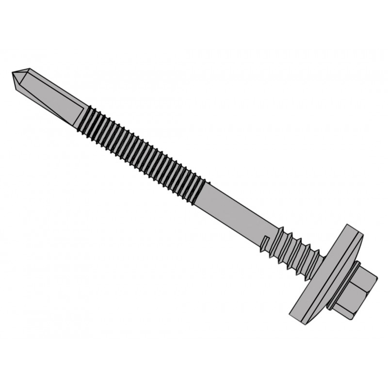 TechFast Composite Panels to Steel Hex Screw No.5 Tip 5.5 x 185mm Box 50 TechFast Composite Panels to Steel Hex Screw No.5 Tip 5.5 x 185mm Box 50