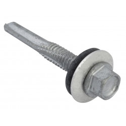 TechFast Hex Head Roofing Screw Self-Drill Heavy Section 5.5 x 38mm Pack 100