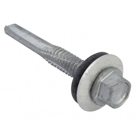 TechFast Hex Head Roofing Screw Self-Drill Heavy Section 5.5 x 38mm Pack 100