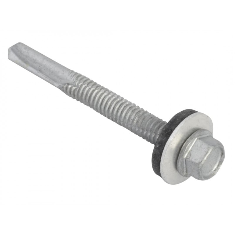 TechFast Hex Head Roofing Screw Self-Drill Heavy Section 5.5 x 51mm Pack 100