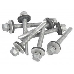 TechFast Hex Head Roofing Screw Self-Drill Heavy Section 5.5 x 51mm Pack 100