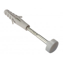 W.C. Fixing Kit White Cap M6 x 80mm (1 Pair)