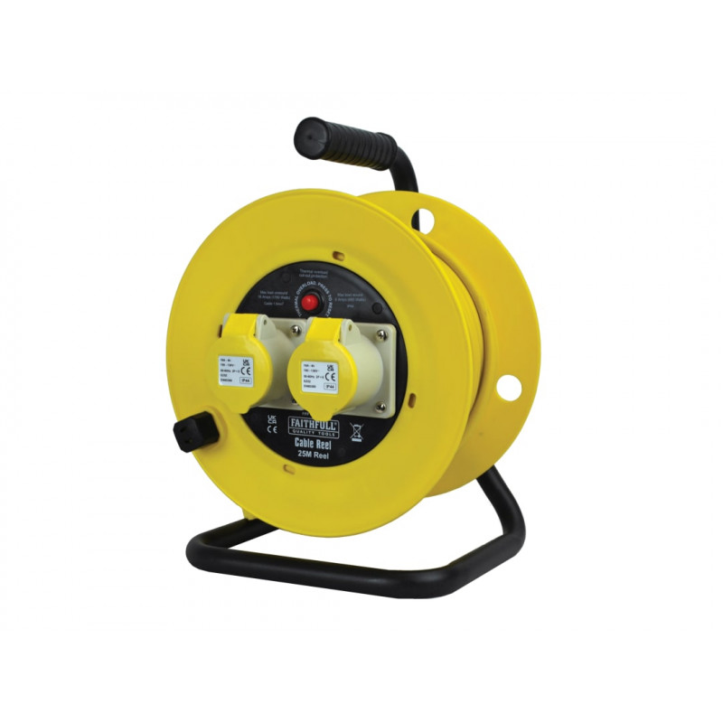 Open Drum Cable Reel 110V 16A 2-Socket 25m (1.5mm Cable) Open Drum Cable Reel 110V 16A 2-Socket 25m (1.5mm Cable)