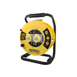 Open Cable Reel 110V 40m 16A 2 Socket (1.5mm Cable)