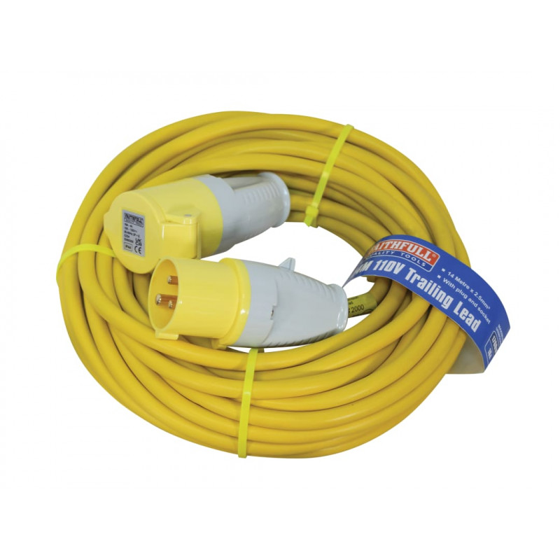 Trailing Lead 110V 16A 2.5mm Cable 14m Trailing Lead 110V 16A 2.5mm Cable 14m