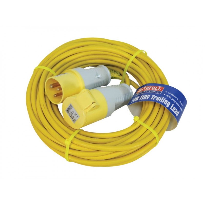 Trailing Lead 110V 16A 1.5mm Cable 14m Trailing Lead 110V 16A 1.5mm Cable 14m