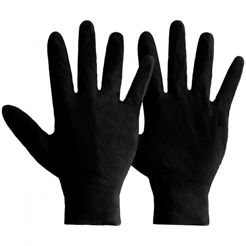 Mercator Ideall Grip Black Nitrile Gloves (XL) (Pack of 50) Mercator Ideall Grip Black Nitrile Gloves (XL) (Pack of 50)