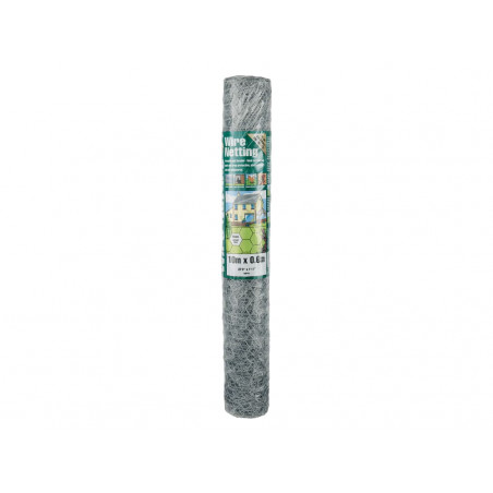 Galvanised Wire Netting 25mm² Hexagon, 10 x 0.6m