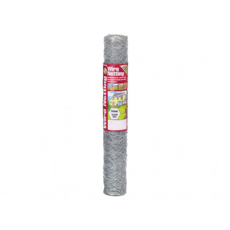 Galvanised Wire Netting 50mm² Hexagon, 10 x 0.6m