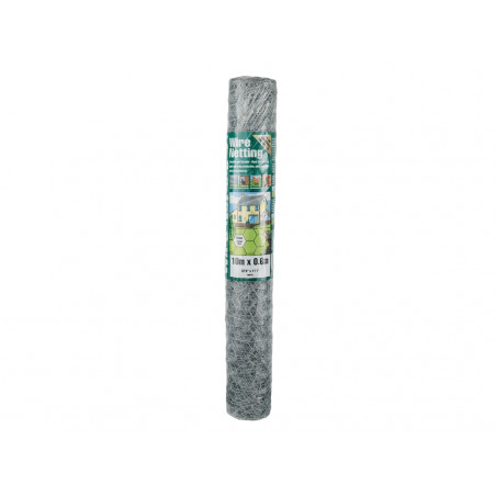 Galvanised Wire Netting 25mm² Hexagon, 10 x 0.9m
