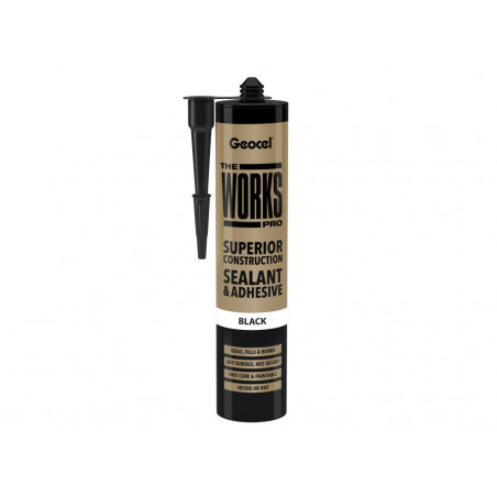 THE WORKS PRO Sealant & Adhesive Black 290ml