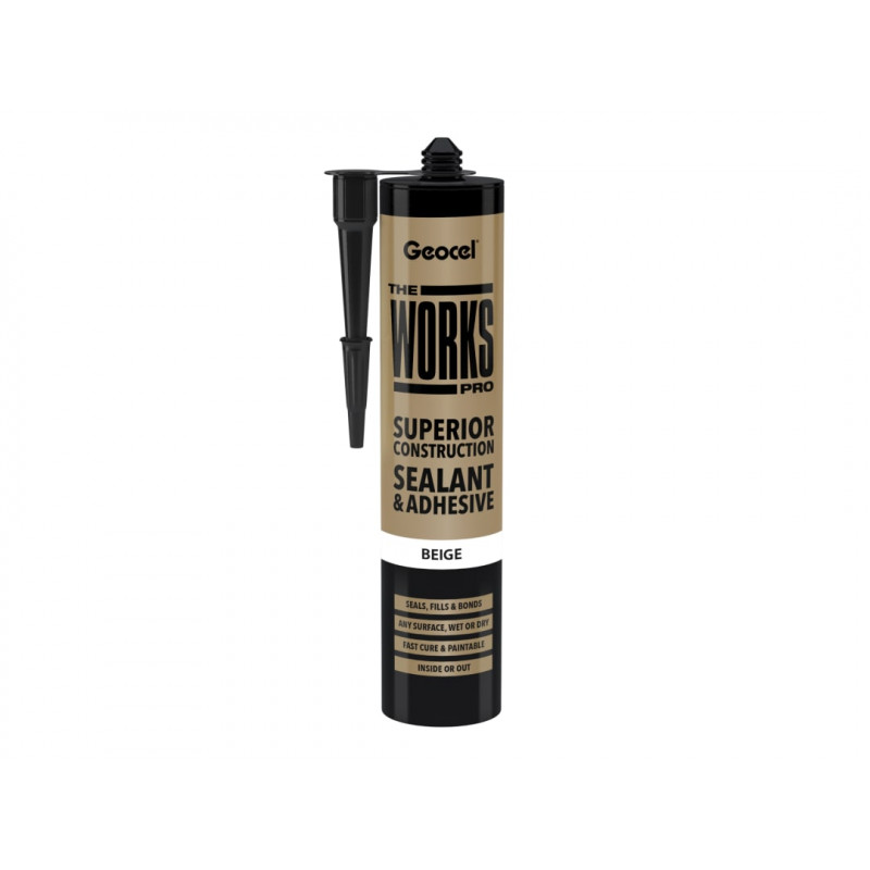 THE WORKS PRO Sealant & Adhesive Beige 290ml THE WORKS PRO Sealant & Adhesive Beige 290ml