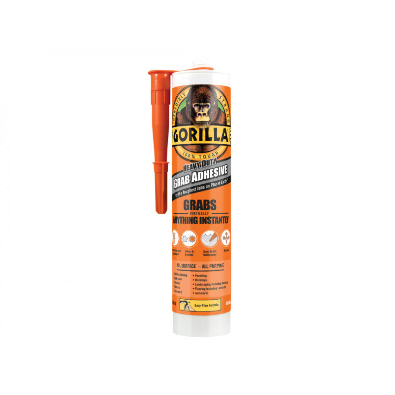 Gorilla® Heavy-Duty Grab Adhesive White 290ml Gorilla® Heavy-Duty Grab Adhesive White 290ml