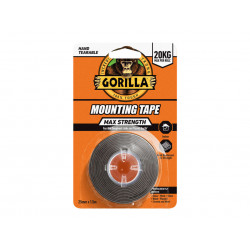 Max Strength Indoor Mounting Tape 25mm x 1.5m Black