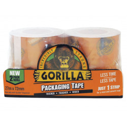 Gorilla Packaging Tape Refill 72mm x 27m  (Pack 2)
