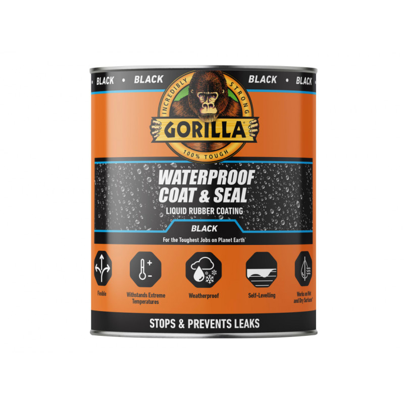 Waterproof Coat & Seal Liquid Rubber Coating Black 473ml Waterproof Coat & Seal Liquid Rubber Coating Black 473ml