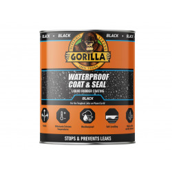 Waterproof Coat & Seal Liquid Rubber Coating Black 946ml
