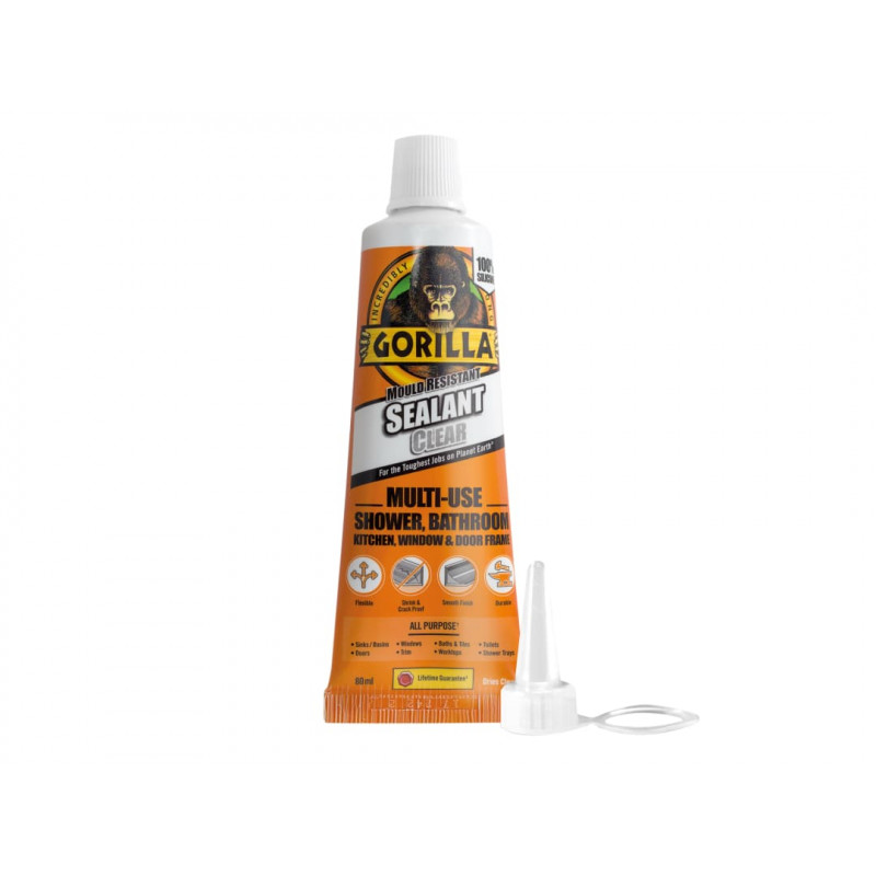 Gorilla All Condition Sealant Clear Tube 80ml Gorilla All Condition Sealant Clear Tube 80ml