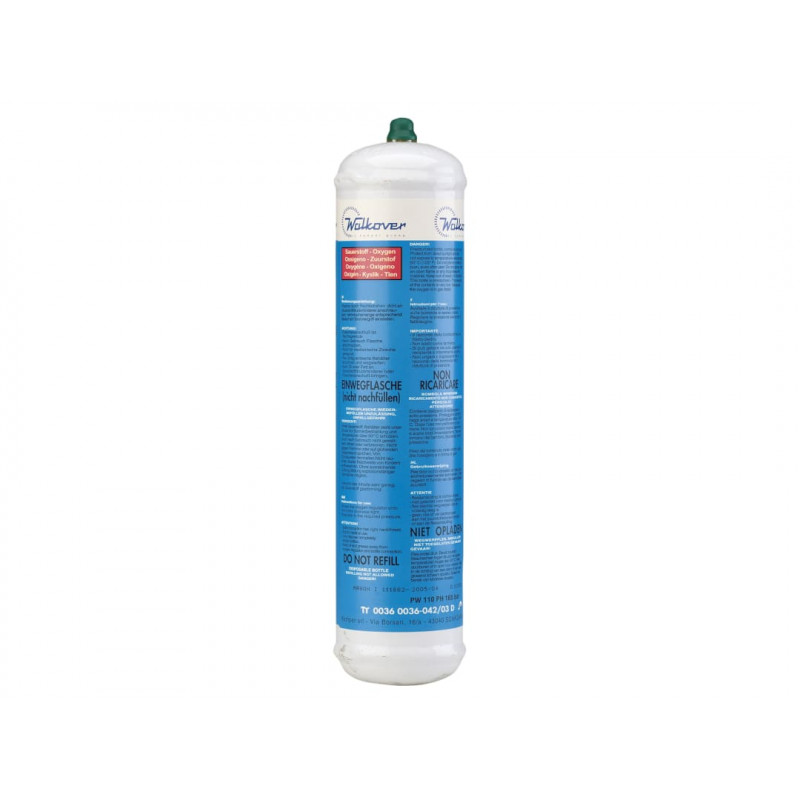 Oxygen Cartridge, Non Rechargeable 110 litre Oxygen Cartridge, Non Rechargeable 110 litre