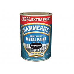 Direct to Rust Hammered Finish Metal Paint Black 750ml + 33%