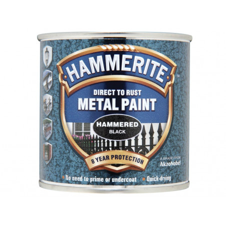 Direct to Rust Hammered Finish Metal Paint Black 250ml