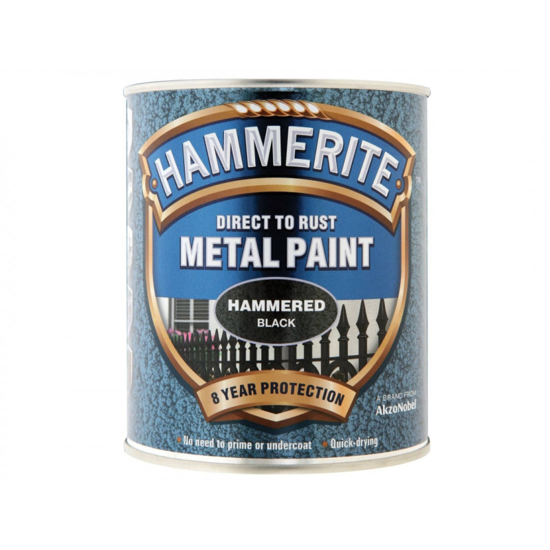 Direct to Rust Hammered Finish Metal Paint Black 750ml Direct to Rust Hammered Finish Metal Paint Black 750ml
